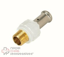 Переходник 16-1/2", Henco PKW, 17, пресс-резьба, нар., PVDF