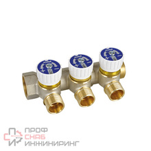 Коллектор Icma с отсекающими кранами 3/4" м/р 1/2" н/р 37.5 мм 227