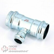 Тройник 28-18-28 Viega Prestabo, 1118, пресс-пресс, сталь оцинкованная
