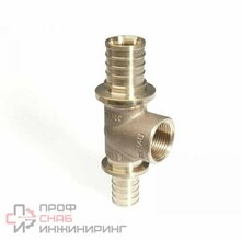 Тройник, В, 25, 1/2", 25, бронза (RX+) Rehau