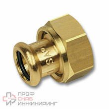 Муфта Sanha 8359G 15x3/4" с накидной гайкой с плоским уплотнением бронза