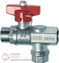 Шаровой кран FAR 1/2" -М24х19 с фильтром