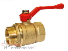Кран шаровой латунный 1 1/4 г/ш Галлоп 221 ручка латунь