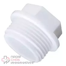Заглушка (пробка) РосТурПласт PP-R белая Дн20х1/2" НР