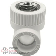 Тройник THERMOLIGHT комбинированный PP-R ВР 20х1/2х20 белый (15/150)