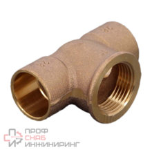 Тройник под пайку, Viega, с переходом на резьбу, пайка-резьба-пайка, Вн бронза 28 х 1" х 28 мм, модель 94130G