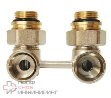 Узел подключения радиатора Arrowhead H-образный Element угловой 3/4" - 1/2"