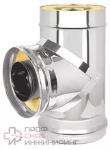 Сэндвич-тройник 90° Ferrum (304/0,8мм + нерж.) DN150х210