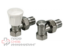 Комплект клапанов Giacomini ручной регулировки угловой DN15 1/2"