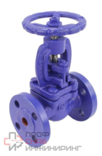 Клапан запорный сальниковый DN.ru VSO1121M-F-S Ду300 Ру16, фланцевый, корпус - чугун GG25, уплотнение - металл, управление - штурвал