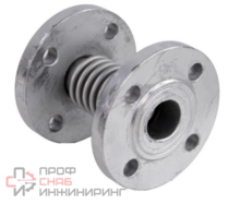 Компенсатор сильфонный осевой DN.ru CB-3234-F Ду250 Ру16 фланцевый, сильфон - нержавеющая сталь SS316, осевой ход 30мм