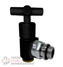 Угловой вентиль SR Rubinetterie 1/2 x 24/19 ручной, преобразуемый в термостатический, черный матовый