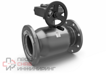 Кран шаровой LD КШЦФР из стали Ду150/125 Ру 2,5МПа с редуктором