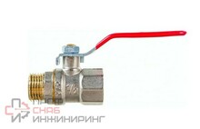 Кран шаровой латунный вн/нар PN 25 рычаг РустурПласт G3/4''