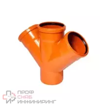 Крестовина РосТурПласт PP-B 1-пл кор б/н Дн110х110х110х45гр в/к