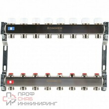 Коллектор ROMMER из нержавеющей стали без расходомеров 8 выходов