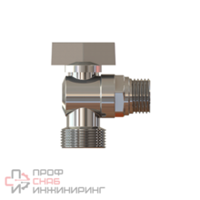 Кран шаровой Elsen угловой для стиральных машин 3/4" 1/2" НН ручка-бабочка