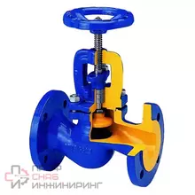 Вентиль запорный сальниковый Zetkama 215A-050-C-00, DN050, PN16, корпус - чугун GJL-250 (GG25)  Ф/Ф, штурвал