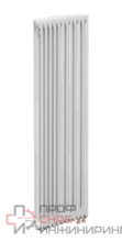 Трубчатый радиатор ТЕПЛОФОРТ трехтрубный, габаритная высота секции 1805 мм (межосевое расстояние 1730мм)  12 секций, нижнее подключение ½”, термовставка, цвет белый глянец