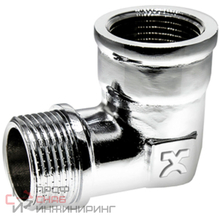 Угольник IVANCI хромированный, внутренняя - наружная резьба 1/2" IVC.104092Cr.N.03