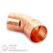Отвод 45° 12-12 Viega R4 95040, пайка-пайка, медь, однораструбный