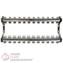 Коллекторный блок Gekon для теплого пола и радиаторного отопления 1"x3/4"EU отверстий 12