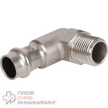 Угольник-переходник Rommer ВПр-НР 15х1/2 из нержавеющей стали