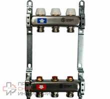 Коллектор STOUT из нержавеющей стали без расходомеров 3 вых.