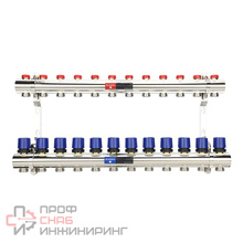 Коллекторные группы из латуни с регулирующими и балансировочными клапанами Varmega VM15812