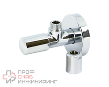 Вентиль Uni-fitt Н-обж 1/2" х 10 мм (3/8") LUX для подключения бачков / смесителей, рукоятка металл