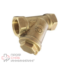 Фильтр сетчатый Y-образный латунь 46Б5фт1 нк Ду25 Ру25 м/м VALFEX VF.192.LN0.100
