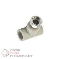 Тройник PP-R серый комбинированный Дн32х1" нак/г VALFEX 10140232Г