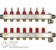 Коллекторы Danfoss SSM-7F с расходомерами, 7 контуров