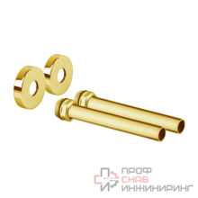 Комплект декоративных трубок SR Rubinetterie с резьбой 15х1/2х L150 с круглыми отражателями золото