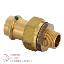 Разъёмное соединение Sanpress с SC-Contur 22x1/2", с переходом на наружную резьбу, бронза, модель 2265