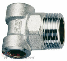 Тройник FAR конц. хром. для коллекторов 1 1/4"НР х 1/2"ВР х 1/2"ВР