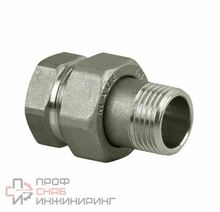 Соединитель прямой SR Rubinetterie, никелированный "Американка" 1 1/4"