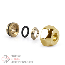 Фитинг для медной трубы SR RUBINETTERIE Ø15 x 24/19 герметичный O-Ring цвет золото