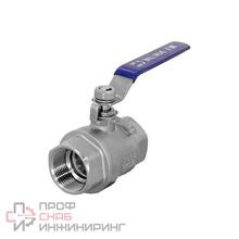 Кран шаровой муфтовый двусоставной нержавеющий Newkey (2PC)  AISI316 DN 100 (4")  (CF8M)  PN63