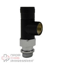 Запорный клапан осевой SR Rubinetterie серия Tondera 1/2", чёрный матовый