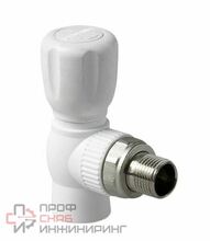 Полипропиленовый шаровой кран PRO AQUA для радиатора угловой 20 x 1/2