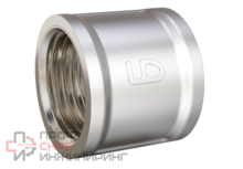 Муфта DN15 (1/2") LD латунь никель внутренняя резьба
