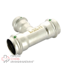 Тройник Sanpress Inox пресс 28х22х28 мм, нержавеющая сталь, VIEGA