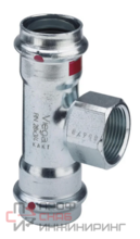 Тройник 42-1/2"-42, Viega Prestabo, 1117.2, пресс-резьба, вн., сталь оцинкованная