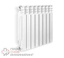Радиатор Oasis алюминиевый секционный 500/80/6 боковое подключение