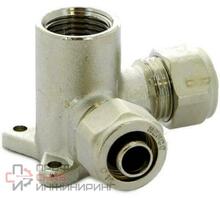 Водорозетка 16-1/2"-16, Henco A, 7, обжим-резьба, вн., латунь, угловая 7-160416