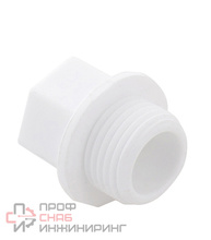 Заглушка (пробка) РосТурПласт PP-R белая Дн25х3/4" НР