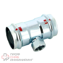 Тройник Prestabo с SC-Contur, из оцинкованной стали, с внутренней резьбой, 54x3/4"x54 мм, модель 1117.2