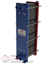 Теплообменник пластинчатый разборный 145 кВт для пищевого производства Ду32 Phoenix SAPR-8H-N-46