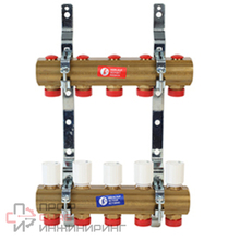 Коллекторная группа с балансировочными клапанами, Giacomini R553D 10 выходов 3/4" НР (евроконус)